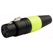 DAP N-CON XLR Plug 3P F Black with Yellow Endcap