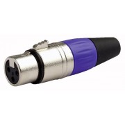 DAP N-CON XLR Plug 3P F Nickel with Blue Endcap