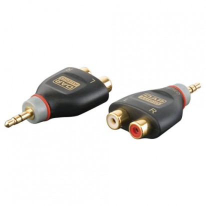 3p mini Jack M/2x RCA F adapter