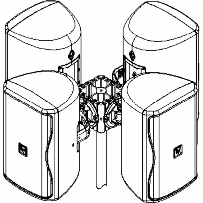 AB-ZE Array bracket assembly for two or four ZX1 or EVID units