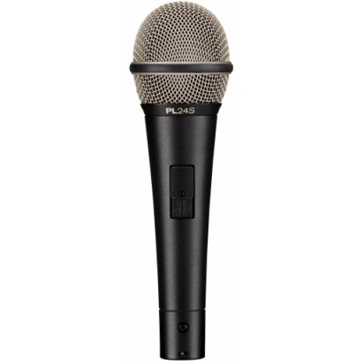 EV PL24S Vocal Microphone, Dynamic, Supercardioid w/ on-off switch