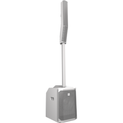 EVOLVE50-KW Portable column system, EU, WHITE, consists of 1 Subwoofer, 1 Column Array, 1 sub pole i
