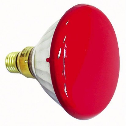 GE Par 38 Red 230V 80W Flood E27 Socket
