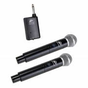 JB-Systems WMIC-2.4G TWIN 2,4GHz wireless mic (2pcs) + receiver, 6,3mm jack