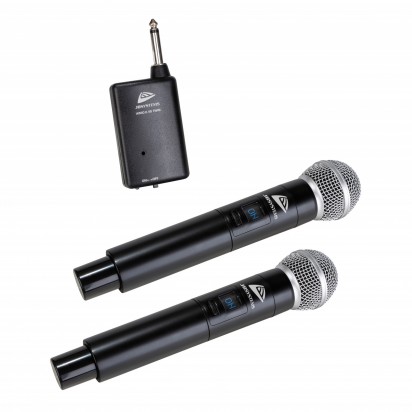 JB-Systems WMIC-2.4G TWIN 2,4GHz wireless mic (2pcs) + receiver, 6,3mm jack