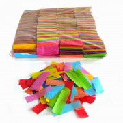MagicFX Slowfall confetti rectangles 55x17mm - Multicolour Confetti Paper bulk 1kg