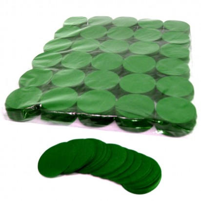 MagicFX Slowfall confetti rounds Ø 55mm - Dark Green Confetti Shapes Paper bulk 1kg