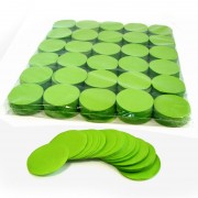 MagicFX Slowfall confetti rounds Ø 55mm - Light Green Confetti Shapes Paper bulk 1kg