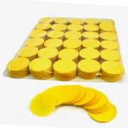 MagicFX Slowfall confetti rounds Ø 55mm - Yellow Confetti Shapes Paper bulk 1kg