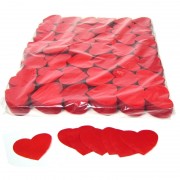 MagicFX Slowfall confetti hearts Ø 55mm - Red Confetti Shapes Paper bulk 1kg