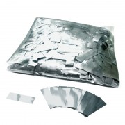 MagicFX Metallic confetti rectangles 55x17mm - Silver Confetti Metallic bulk 1kg