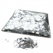 MagicFX Metallic confetti raindrops 6x6mm - Silver Confetti Metallic bulk 1kg