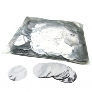 MagicFX Metallic  confetti rounds Ø 55mm - Silver Confetti Shapes Metallic bulk 1kg