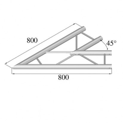 Pro-truss Pro 22 Corner C 190 H 2-way horizontal 45°