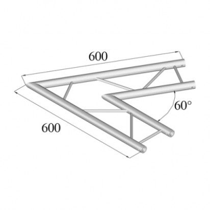 Pro-truss Pro 22 Corner C 200 H 2-way horizontal 60°