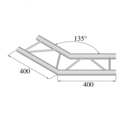 Pro-truss Pro 22 Corner C 230 H 2-way horizontal 135°