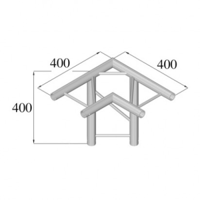 Pro-truss Pro 22 Corner C 310 H 3-way horizontal corner 90°