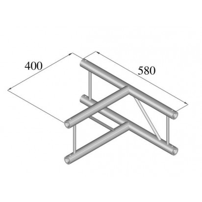 Pro-truss Pro 22 T-piece C 360 V 3-way vertical T-piece