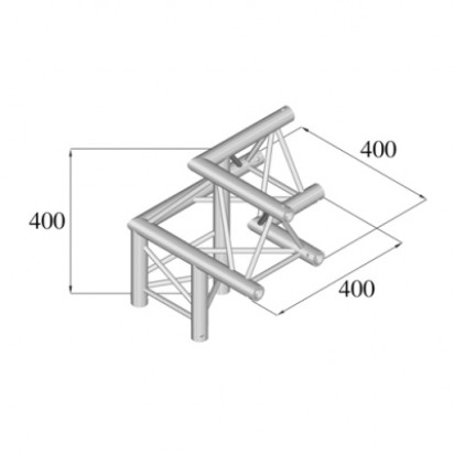 Pro-truss Pro 23 Corner C 320 3-way apex up / left