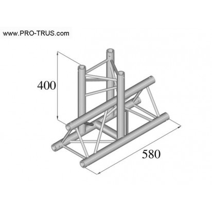 Pro-truss Pro 23 T-piece C 350 3-way apex down