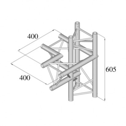 Pro-truss Pro 23 Corner C 440 4-way 90° right