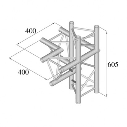 Pro-truss Pro 23 Corner C 450 4-way 90° left