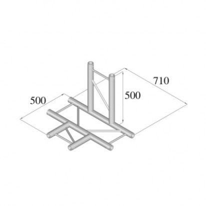 Pro-truss Pro 32 T-piece C 420 H 4-way horizontal T-piece