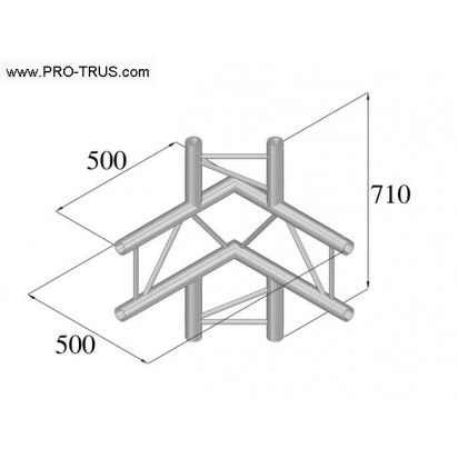 Pro-truss Pro 32 T-piece C 440 V 4-way vertical corner