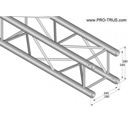 Pro-truss  Pro 34  L290  Straight 290 mm Heavy duty Prolyte compatible