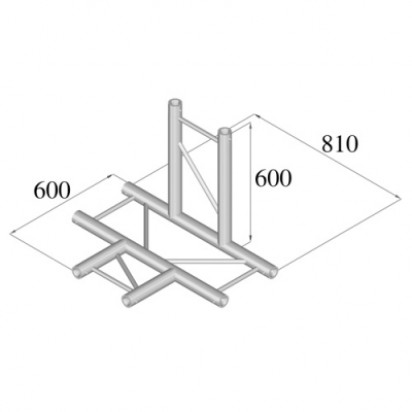 Pro-truss  Pro 42  T-piece  C 420 H 4-way horizontal T-piece