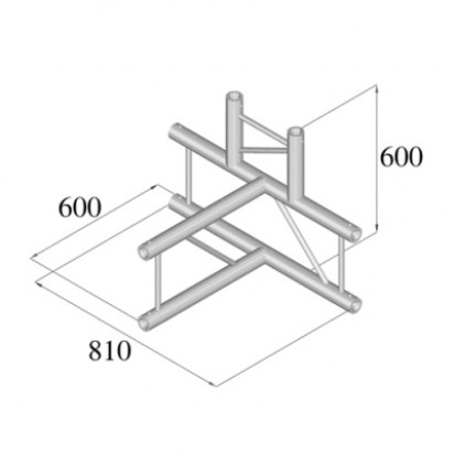 Pro-truss  Pro 42  T-piece  C 420 V 4-way vertical corner