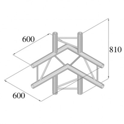 Pro-truss  Pro 42  T-piece  C 440 V 4-way vertical corner