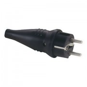 Showtec Rubber Schucko Connector Male 230V