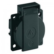 Showtec Chassis 230V Connector Black with Cover&screwless terminal