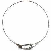 Briteq SAFETY CABLE D2-60CM Safety cable D=2mm L=60cm + Spring/screw carabiner