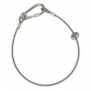 Briteq SAFETY CABLE D4-60CM H Duty Safety cable D=4mm L=60cm + Screw carabiner